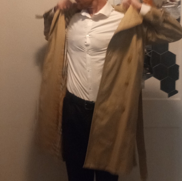 Burberry Beige Double-Breasted Trench Coat - Picture 8 of 9